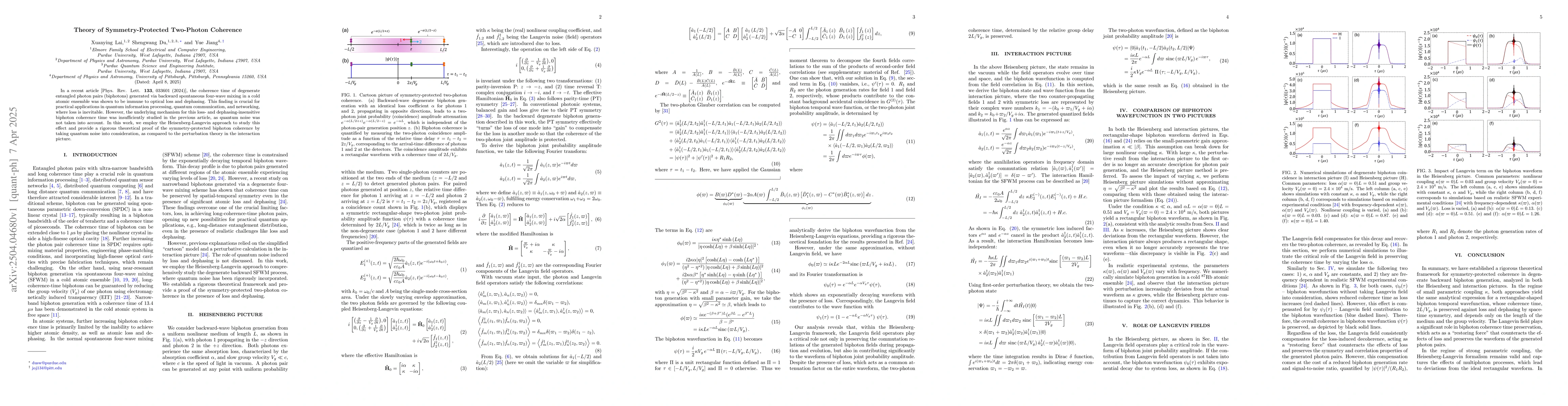 Thumbnail for Theory of Symmetry-Protected Two-Photon Coherence
