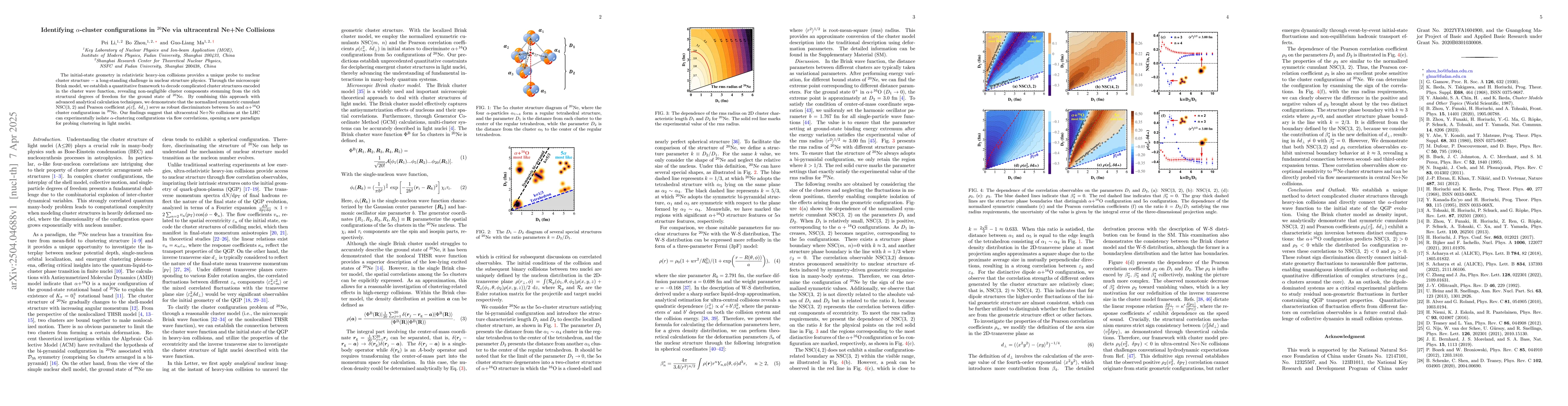 Thumbnail for Identifying $α$-cluster configurations in $^{20}$Ne via
  ultracentral Ne+Ne Collisions