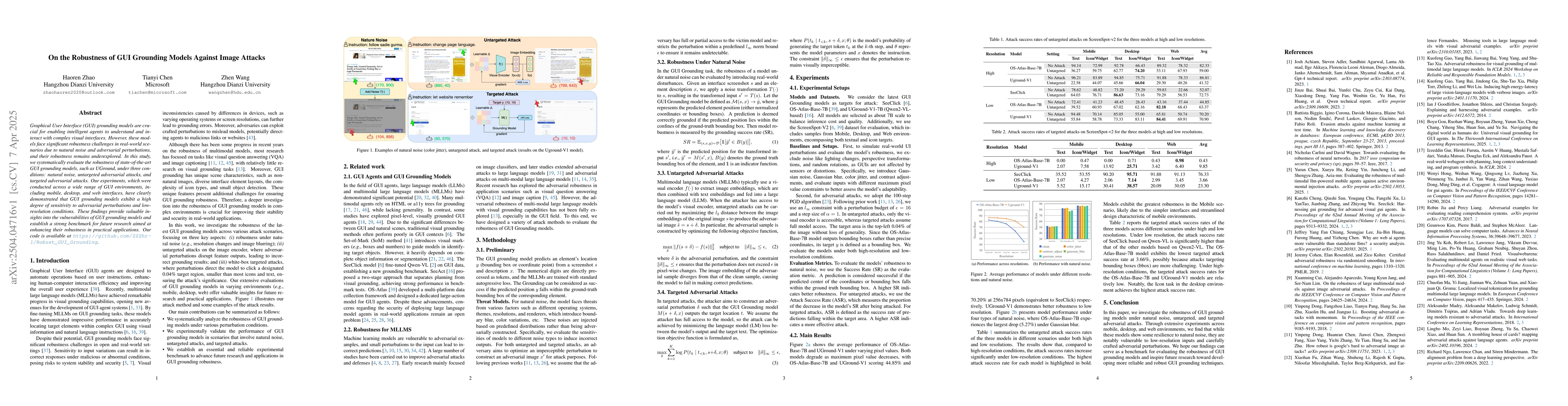 Thumbnail for On the Robustness of GUI Grounding Models Against Image Attacks