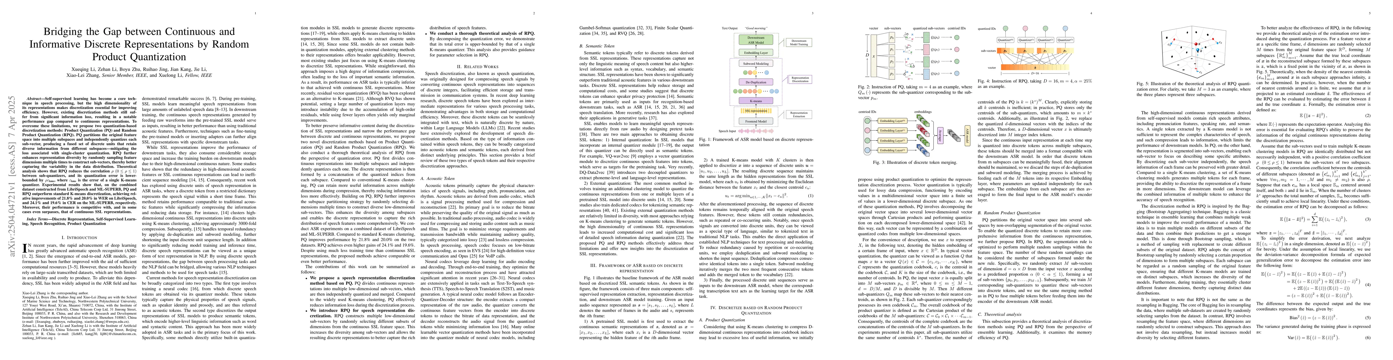 Thumbnail for Bridging the Gap between Continuous and Informative Discrete
  Representations by Random Product Quantization
