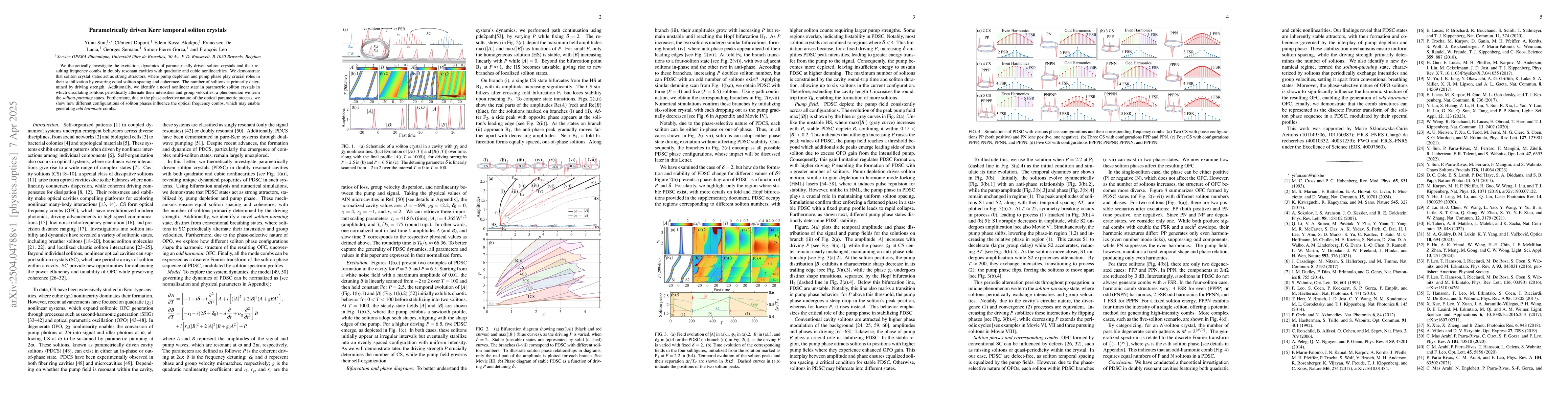 Thumbnail for Parametrically driven Kerr temporal soliton crystals