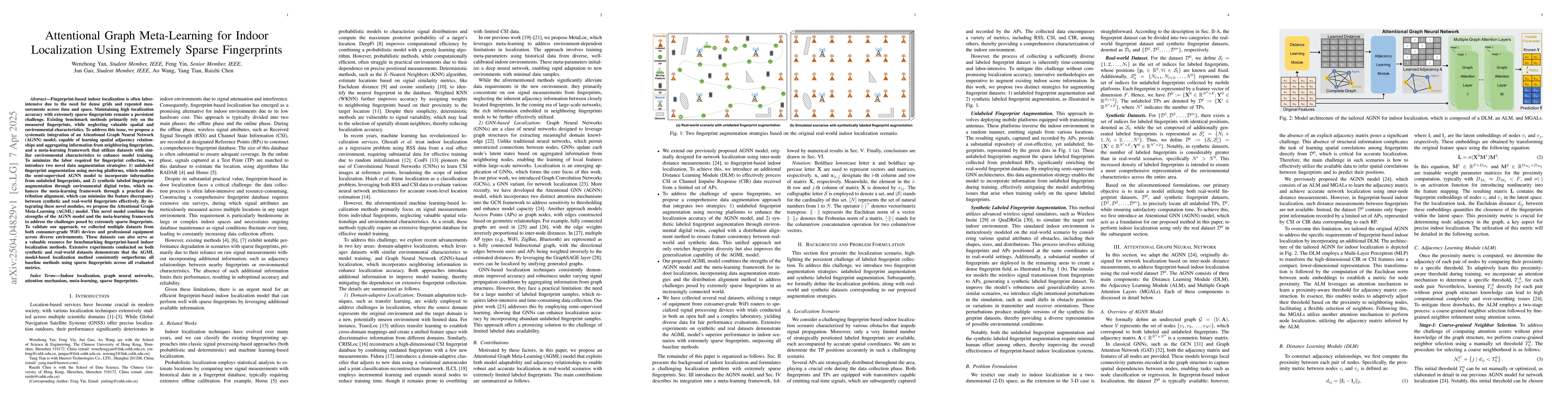 Thumbnail for Attentional Graph Meta-Learning for Indoor Localization Using Extremely
  Sparse Fingerprints