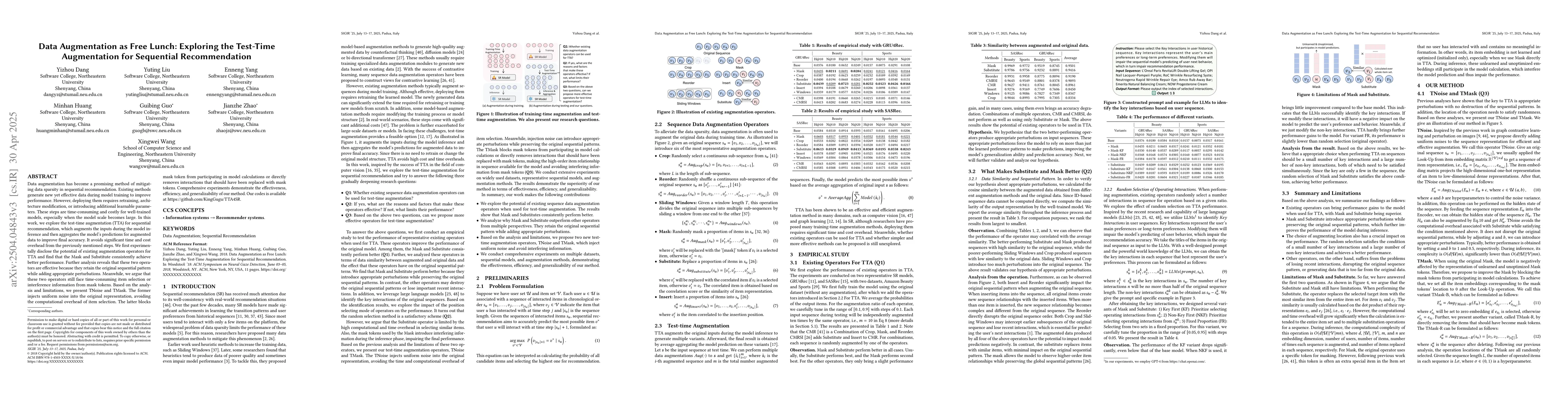 Thumbnail for Data Augmentation as Free Lunch: Exploring the Test-Time Augmentation
  for Sequential Recommendation