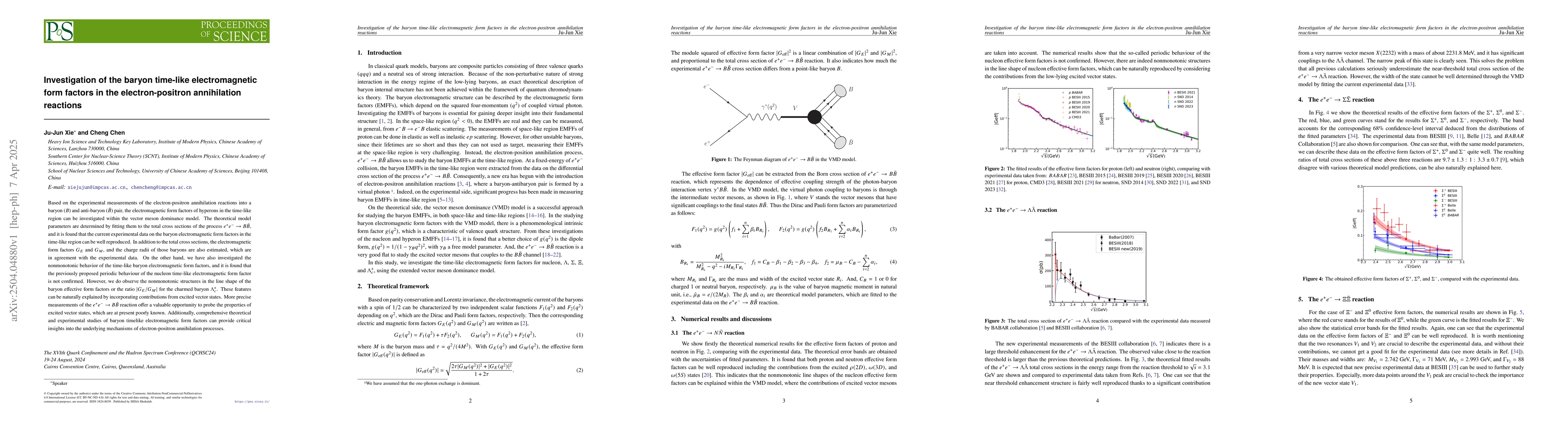 Thumbnail for Investigation of the baryon time-like electromagnetic form factors in
  the electron-positron annihilation reactions