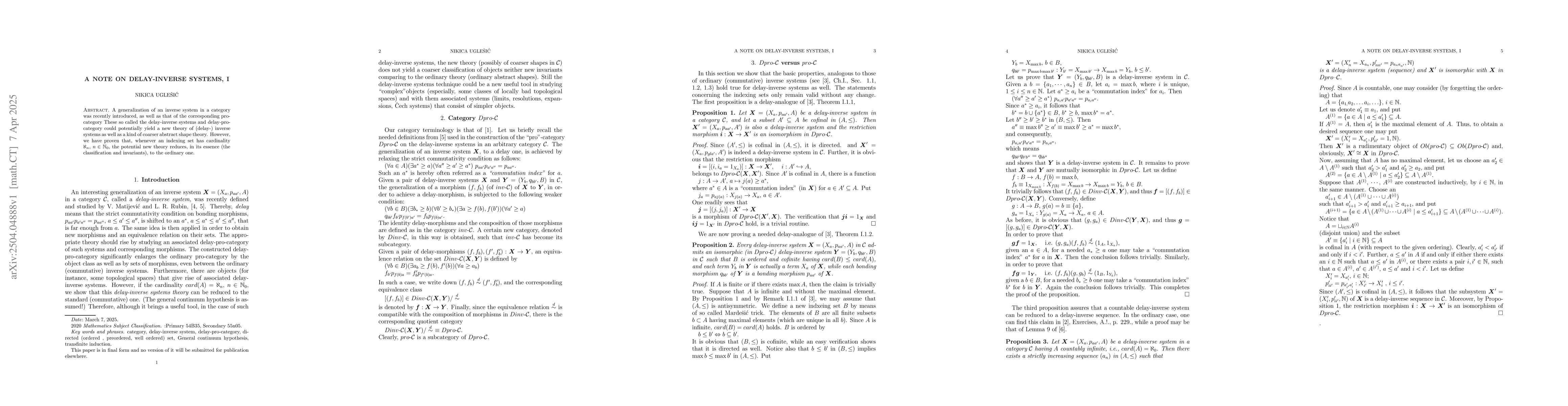 Thumbnail for A note on delay-inverse systems, I