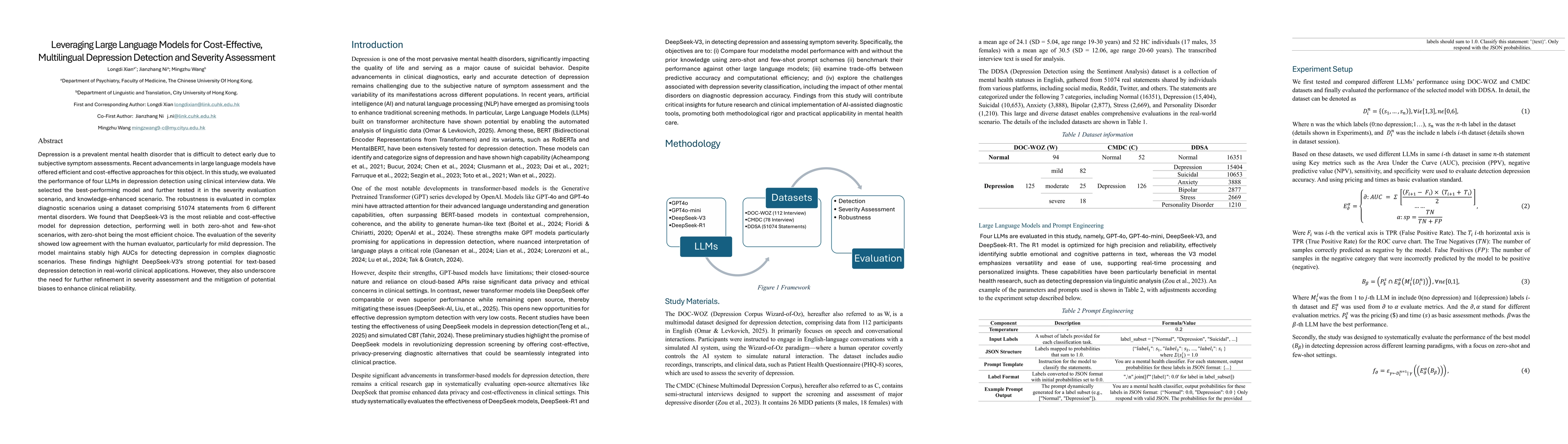 Thumbnail for Leveraging Large Language Models for Cost-Effective, Multilingual
  Depression Detection and Severity Assessment