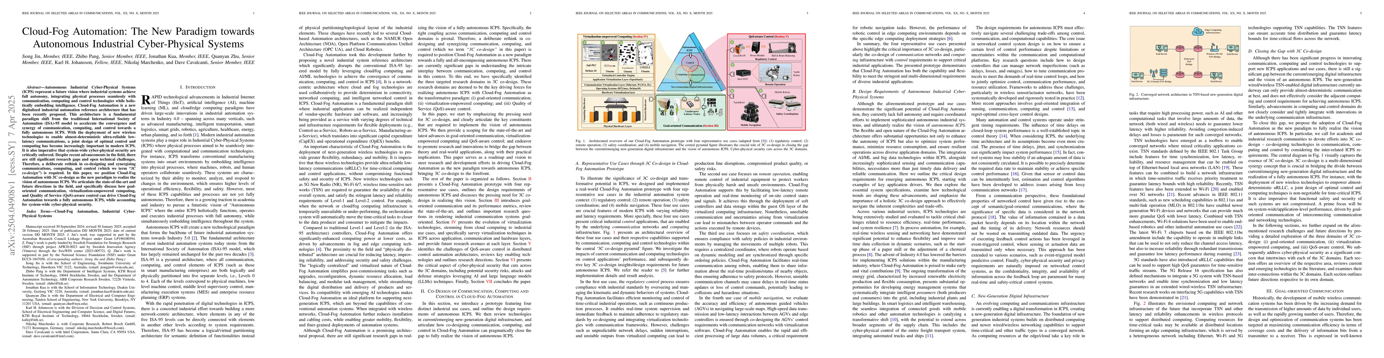Thumbnail for Cloud-Fog Automation: The New Paradigm towards Autonomous Industrial
  Cyber-Physical Systems