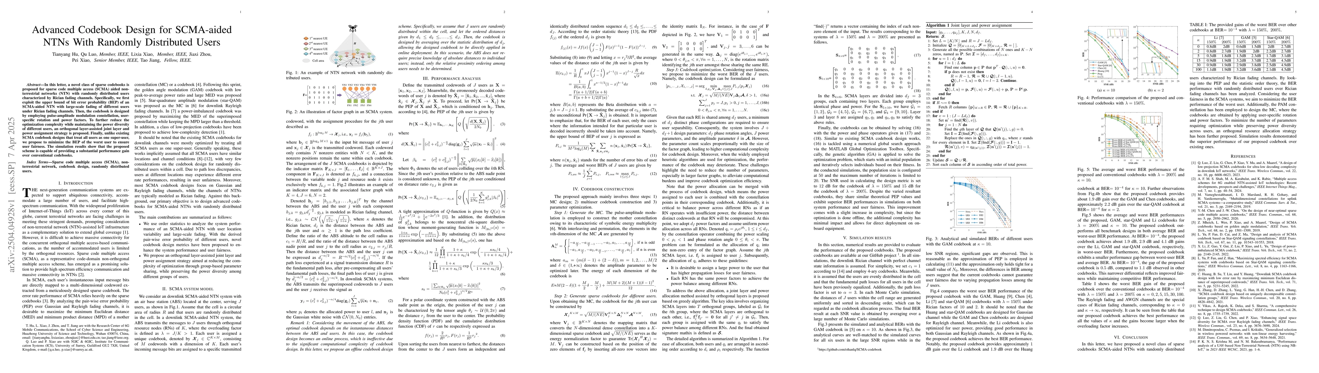 Thumbnail for Advanced Codebook Design for SCMA-aided NTNs With Randomly Distributed
  Users
