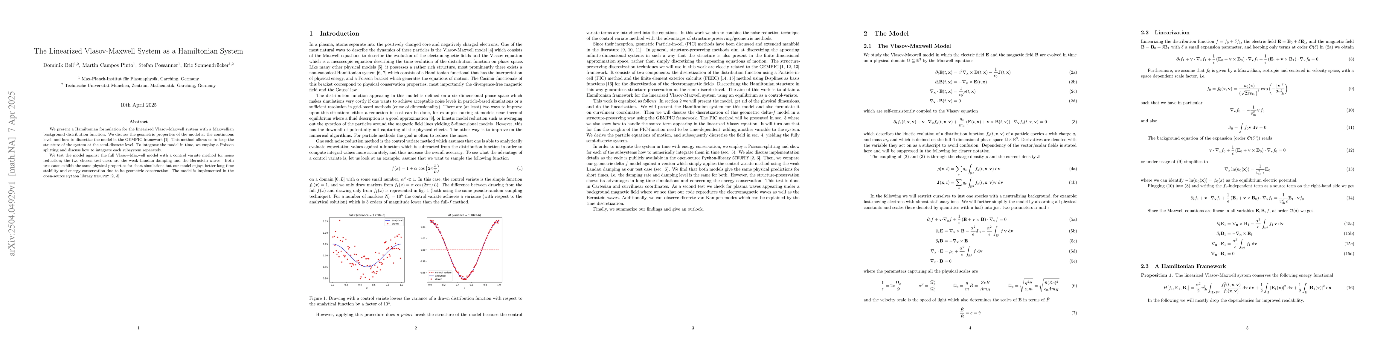 Thumbnail for The Linearized Vlasov-Maxwell System as a Hamiltonian System