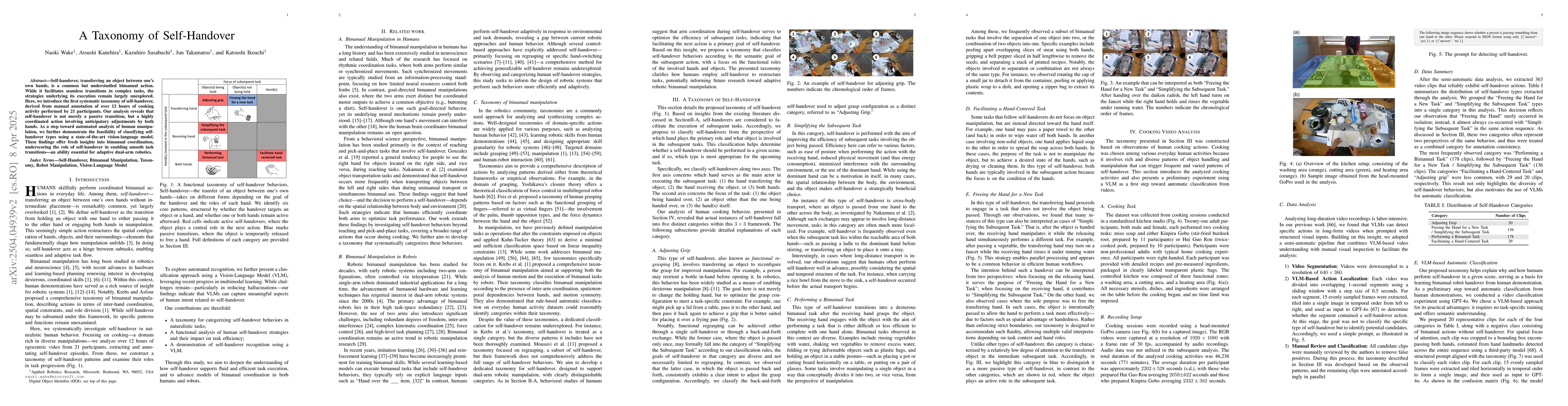 Thumbnail for A Taxonomy of Self-Handover