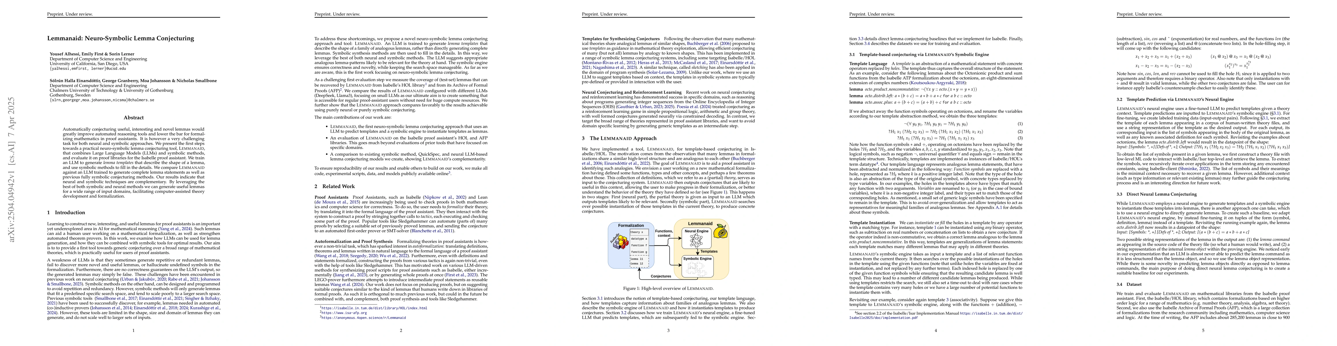 Thumbnail for Lemmanaid: Neuro-Symbolic Lemma Conjecturing