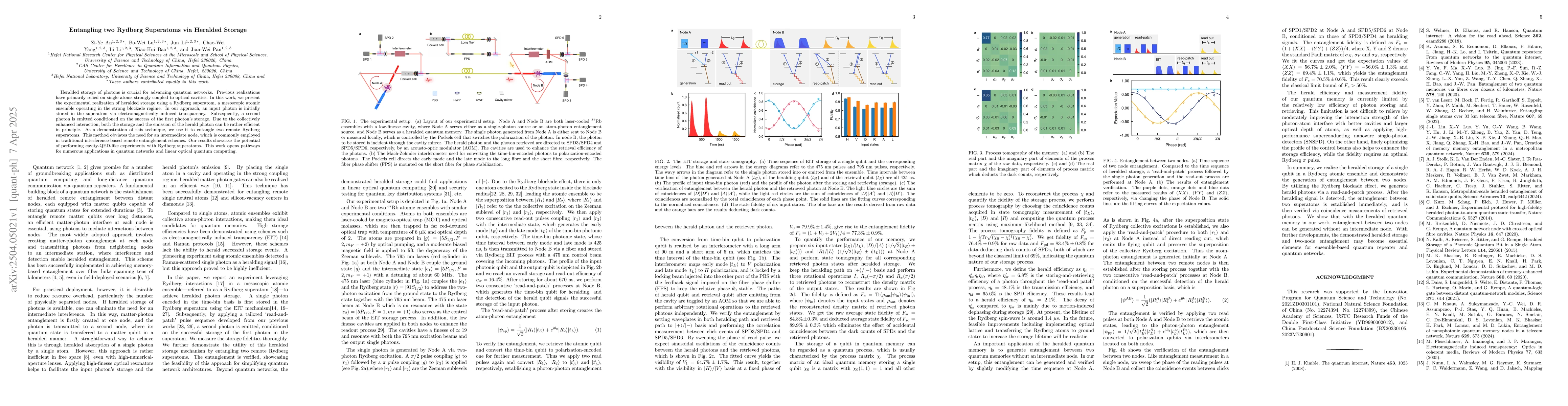 Thumbnail for Entangling two Rydberg Superatoms via Heralded Storage