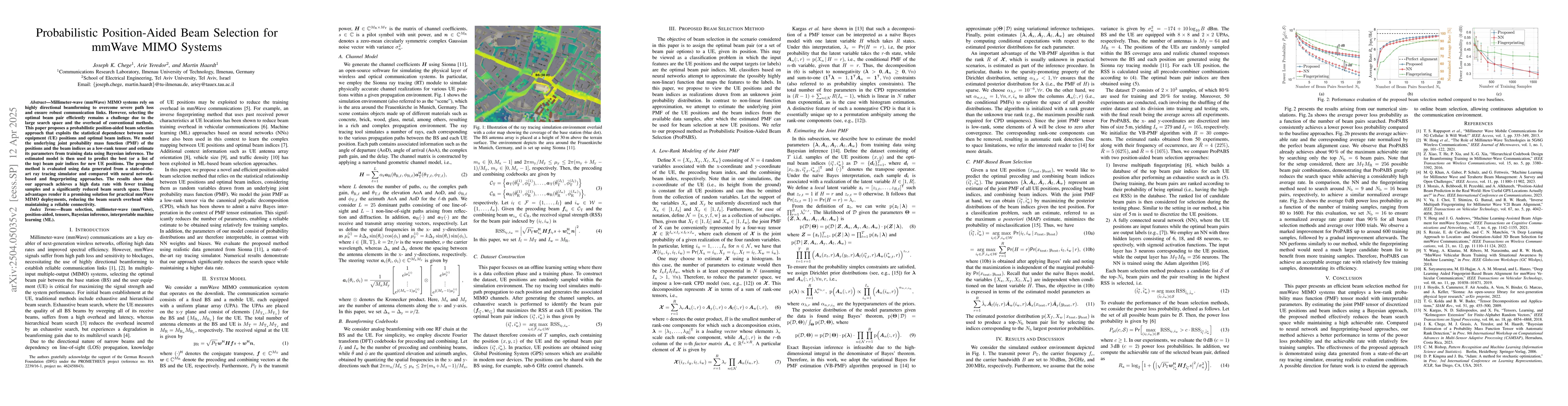 Thumbnail for Probabilistic Position-Aided Beam Selection for mmWave MIMO Systems