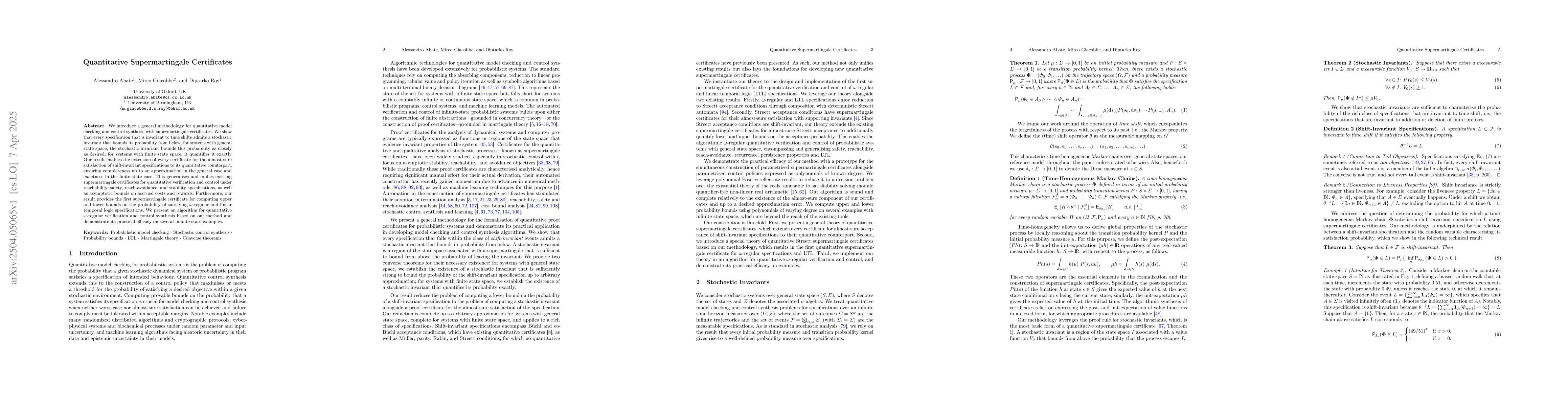Thumbnail for Quantitative Supermartingale Certificates