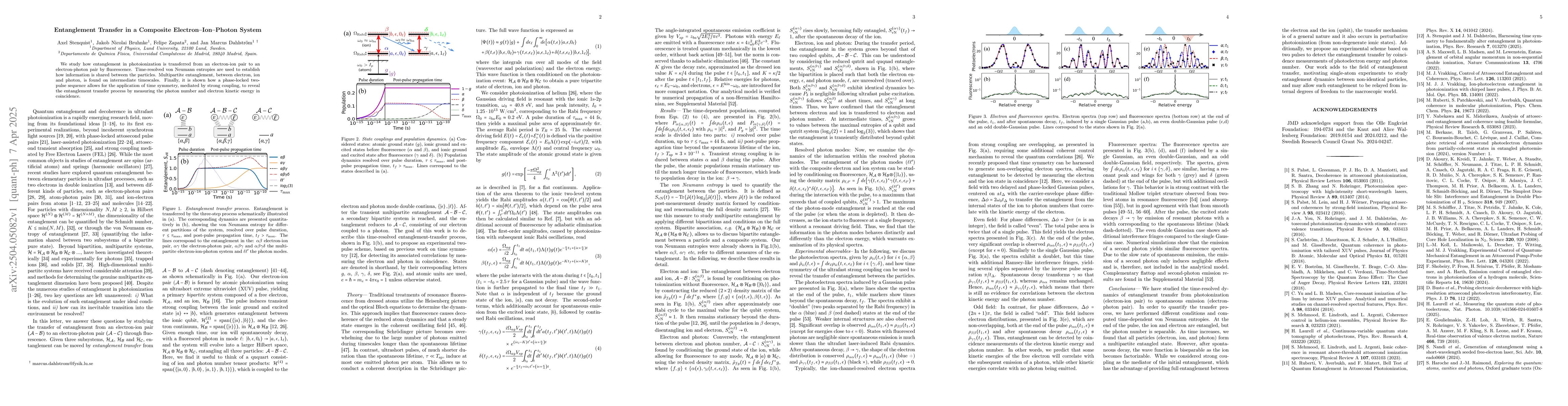 Thumbnail for Entanglement Transfer in a Composite Electron-Ion-Photon System