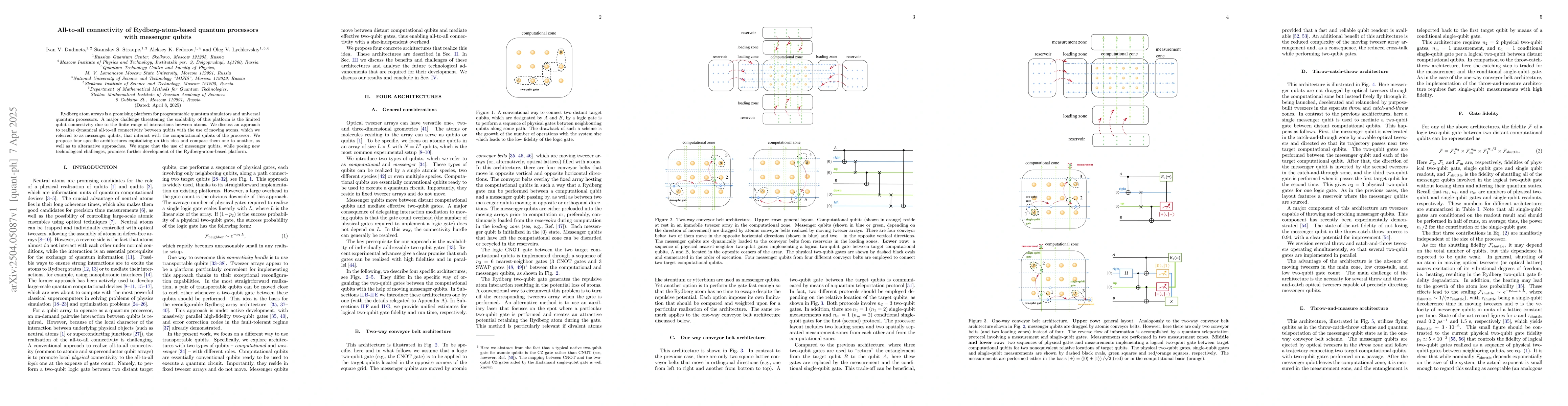 Thumbnail for All-to-all connectivity of Rydberg-atom-based quantum processors with
  messenger qubits