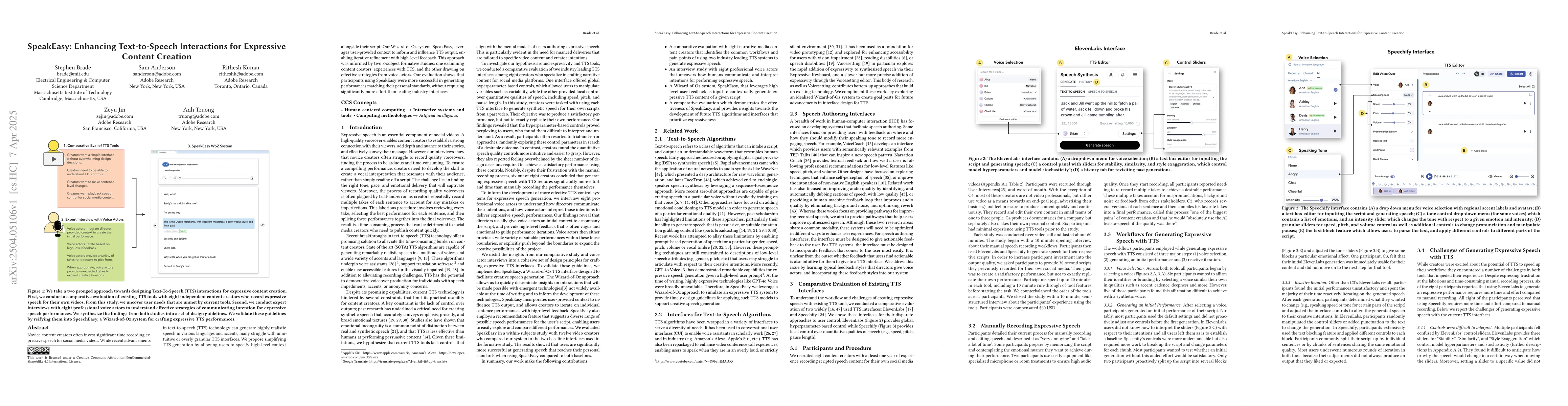 Thumbnail for SpeakEasy: Enhancing Text-to-Speech Interactions for Expressive Content
  Creation