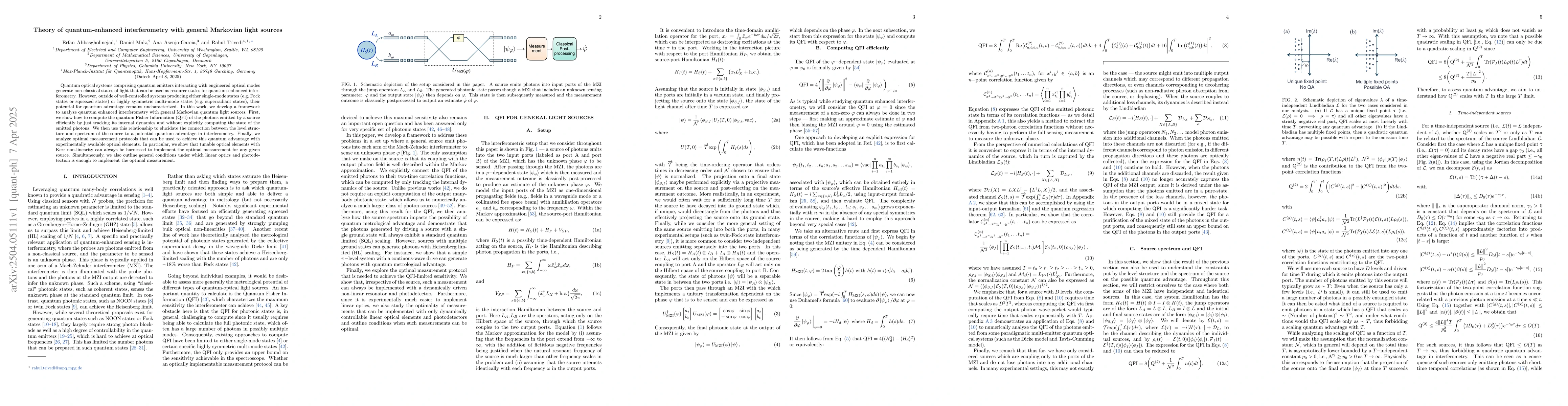 Thumbnail for Theory of quantum-enhanced interferometry with general Markovian light
  sources