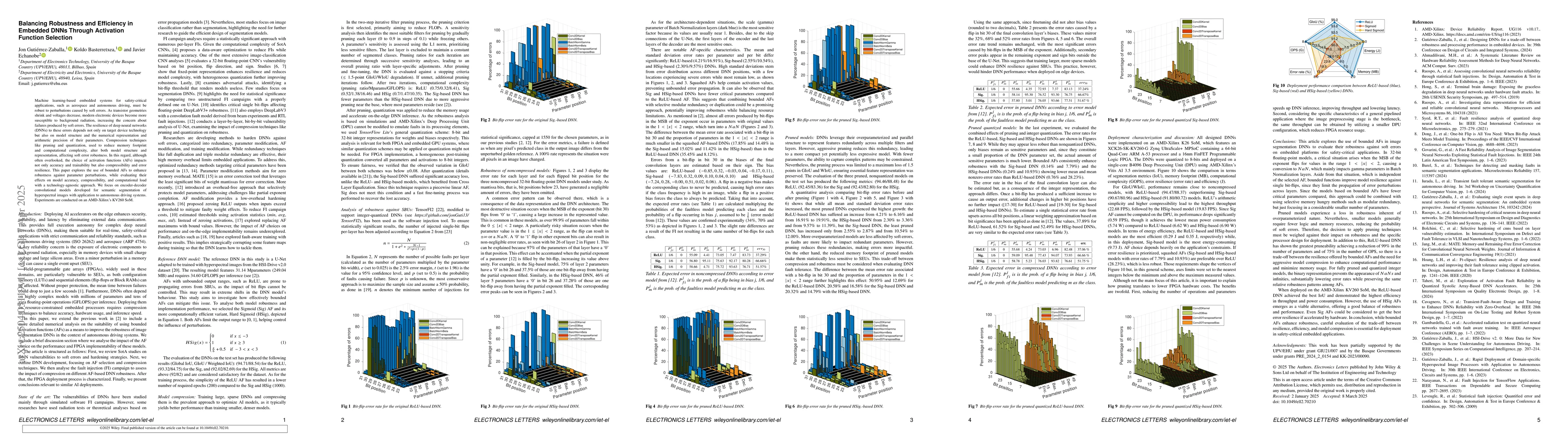 Thumbnail for Balancing Robustness and Efficiency in Embedded DNNs Through Activation
  Function Selection