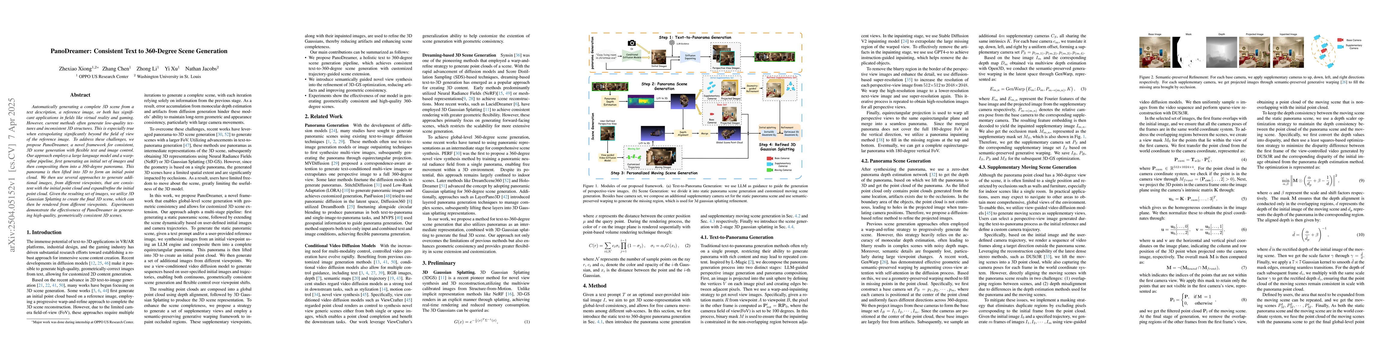 Thumbnail for PanoDreamer: Consistent Text to 360-Degree Scene Generation