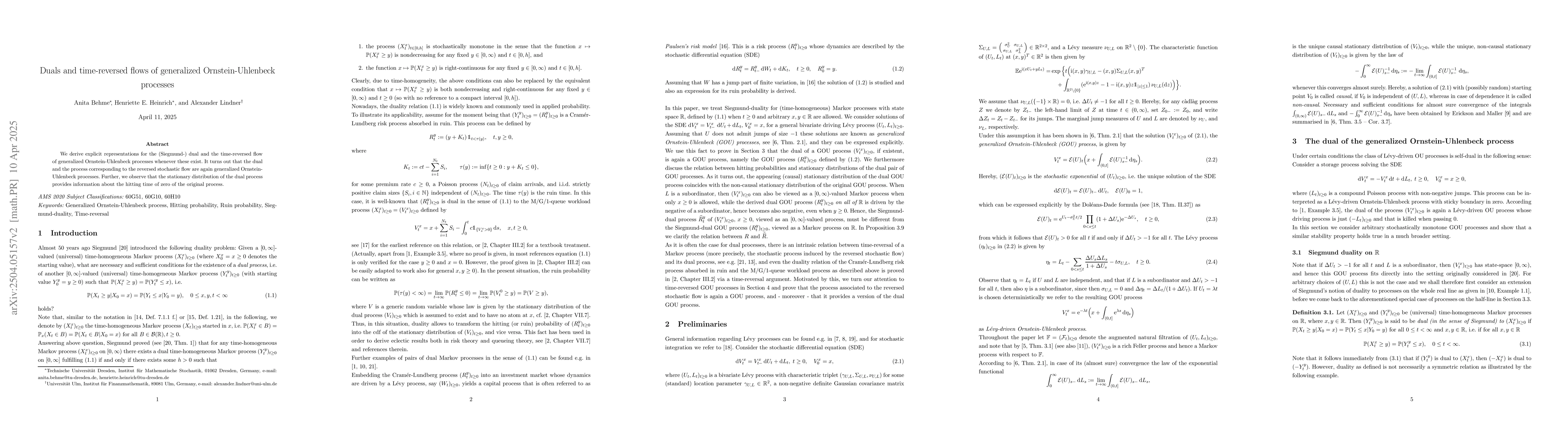 Thumbnail for Duals and time-reversed flows of generalized Ornstein-Uhlenbeck
  processes