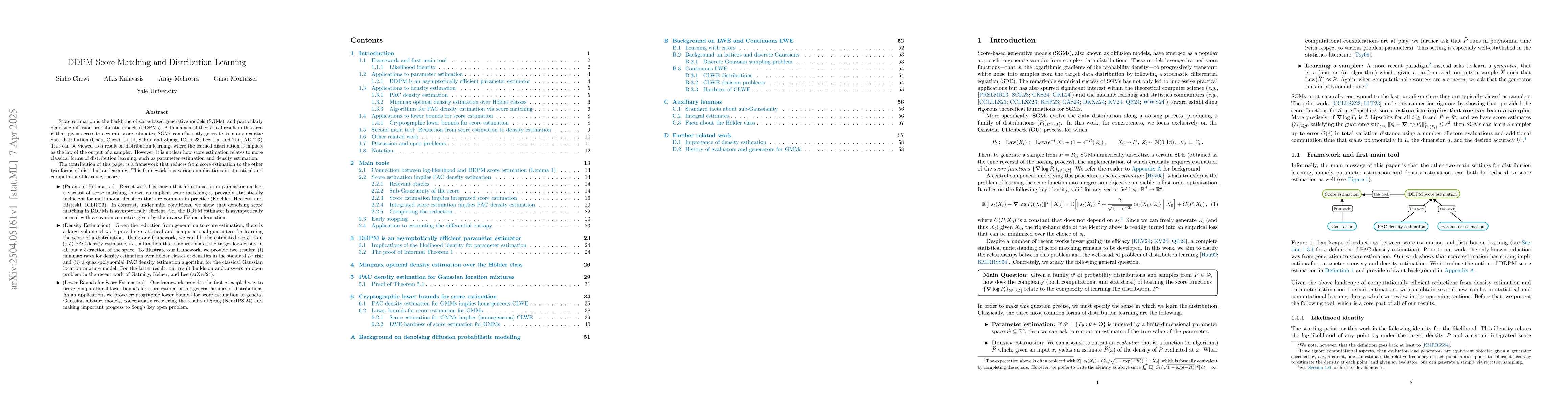 Thumbnail for DDPM Score Matching and Distribution Learning