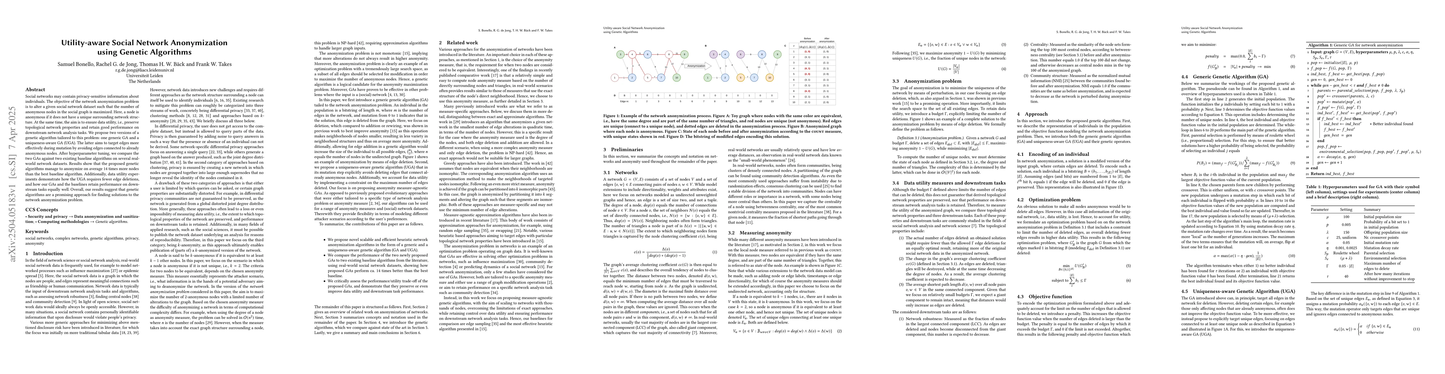 Thumbnail for Utility-aware Social Network Anonymization using Genetic Algorithms