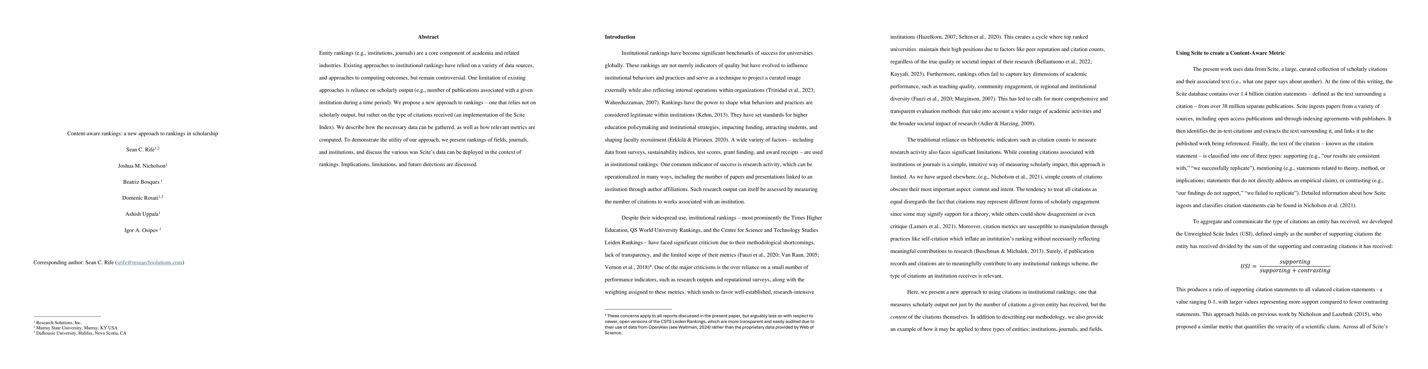 Thumbnail for Content-aware rankings: a new approach to rankings in scholarship