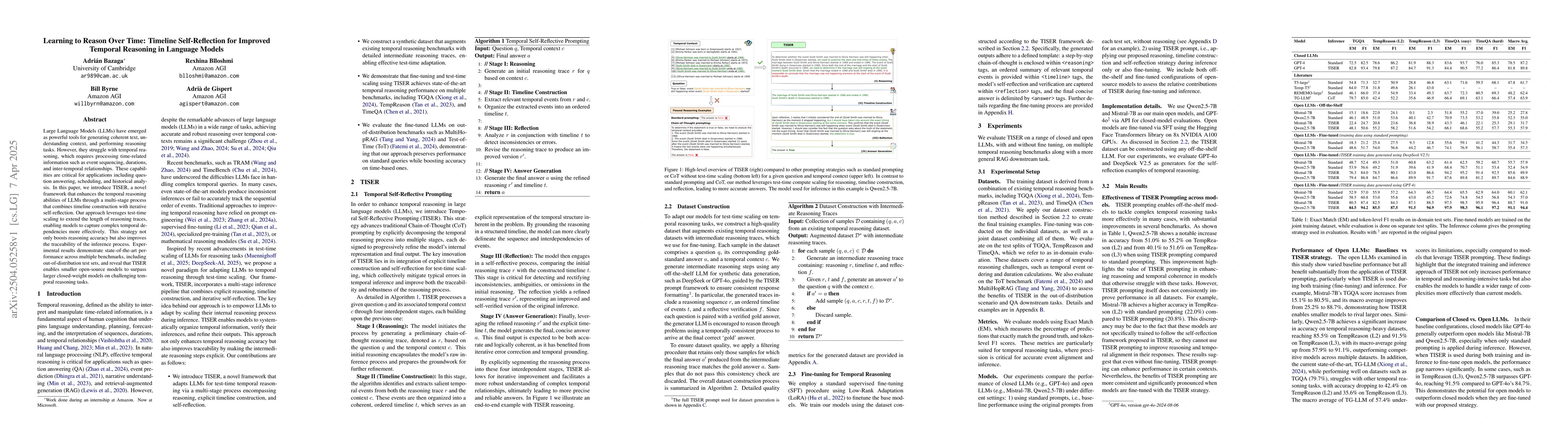 Thumbnail for Learning to Reason Over Time: Timeline Self-Reflection for Improved
  Temporal Reasoning in Language Models