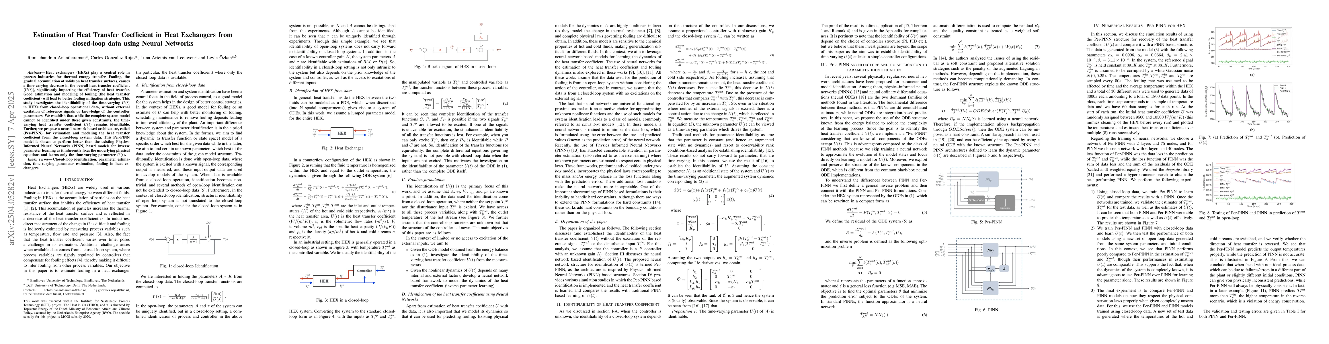 Thumbnail for Estimation of Heat Transfer Coefficient in Heat Exchangers from
  closed-loop data using Neural Networks