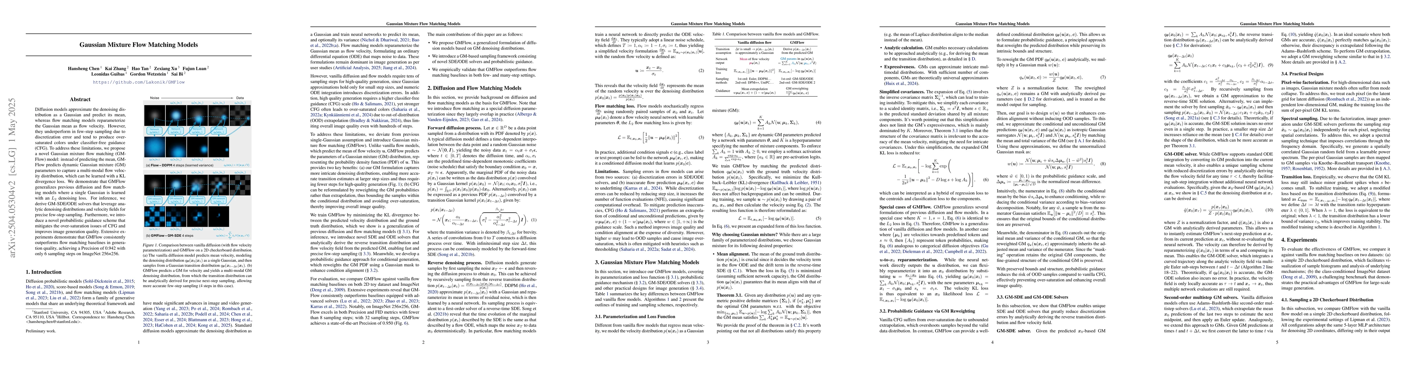 Thumbnail for Gaussian Mixture Flow Matching Models