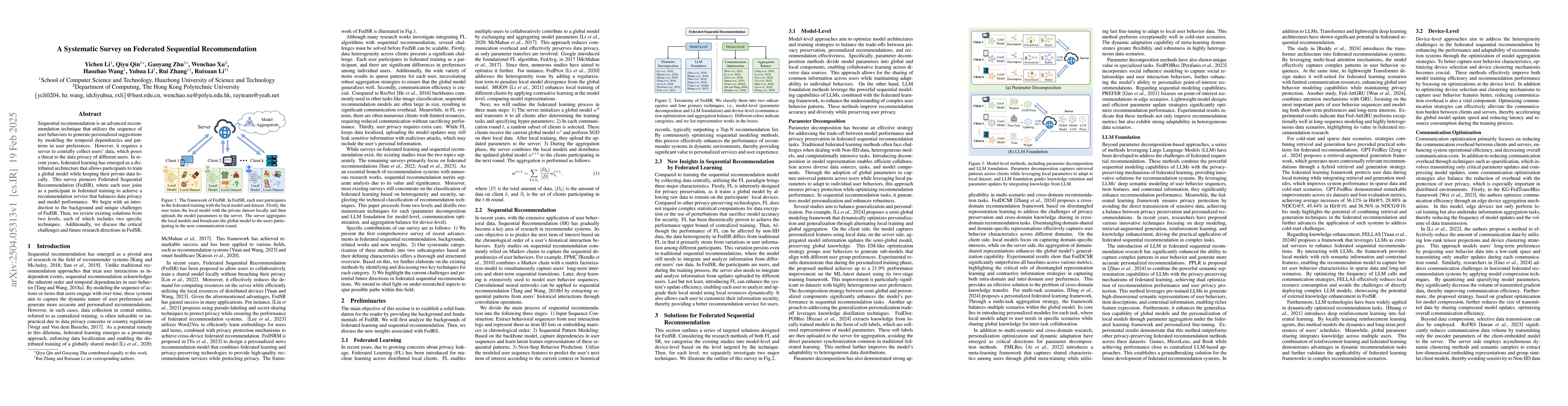Thumbnail for A Systematic Survey on Federated Sequential Recommendation