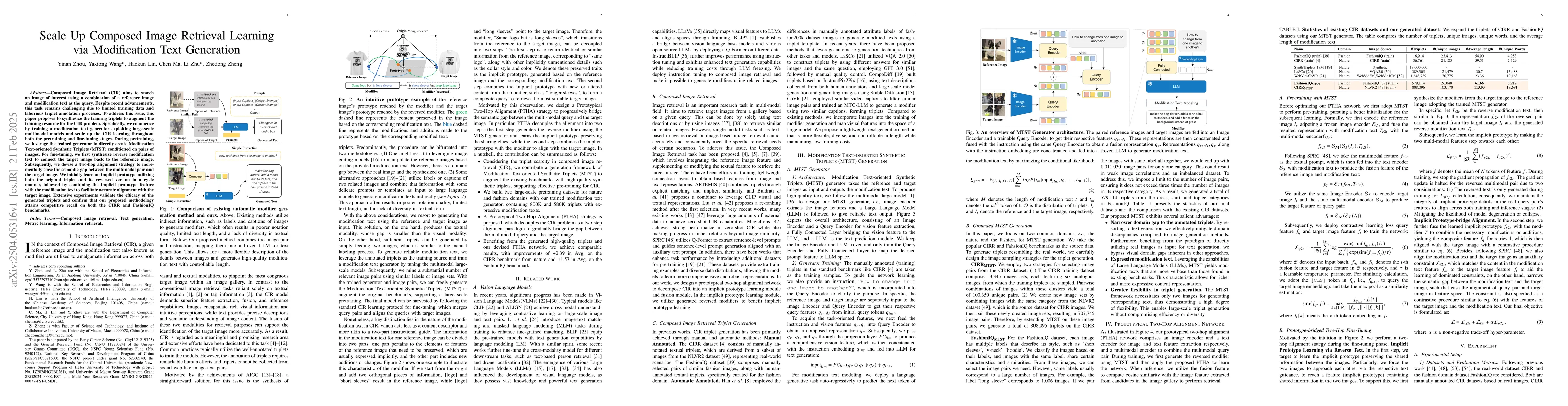 Thumbnail for Scale Up Composed Image Retrieval Learning via Modification Text
  Generation