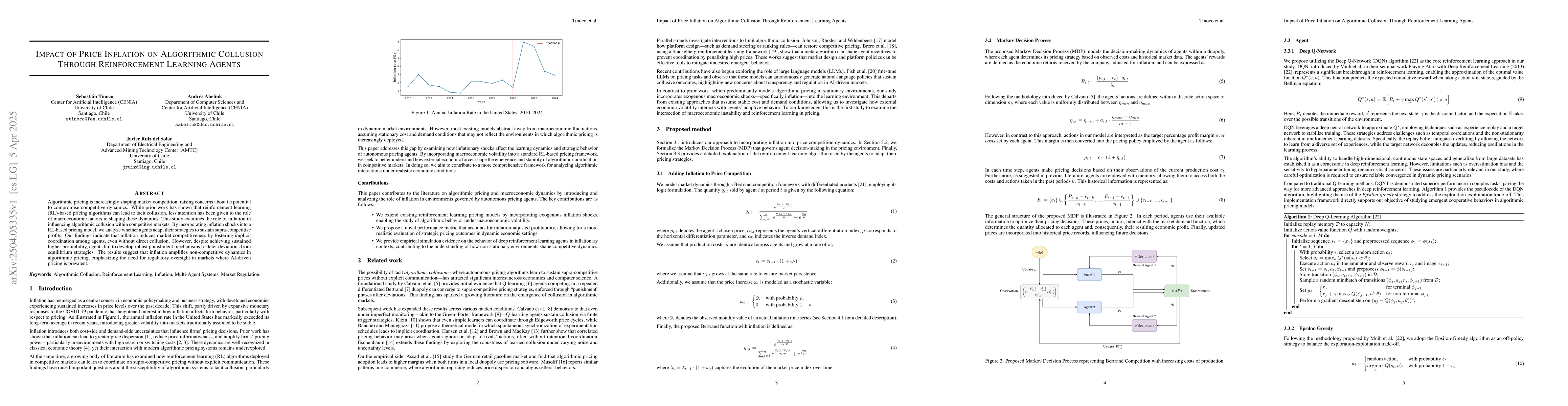 Thumbnail for Impact of Price Inflation on Algorithmic Collusion Through Reinforcement
  Learning Agents