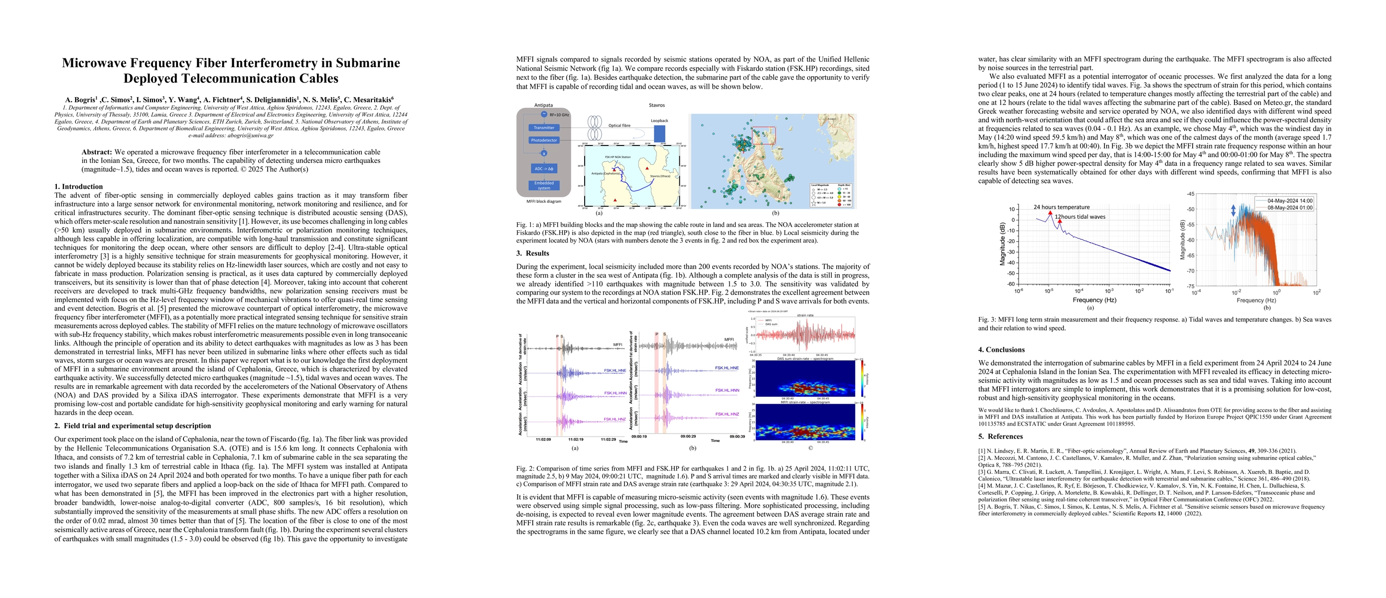 Thumbnail for Microwave Frequency Fiber Interferometry in Submarine Deployed
  Telecommunication Cables