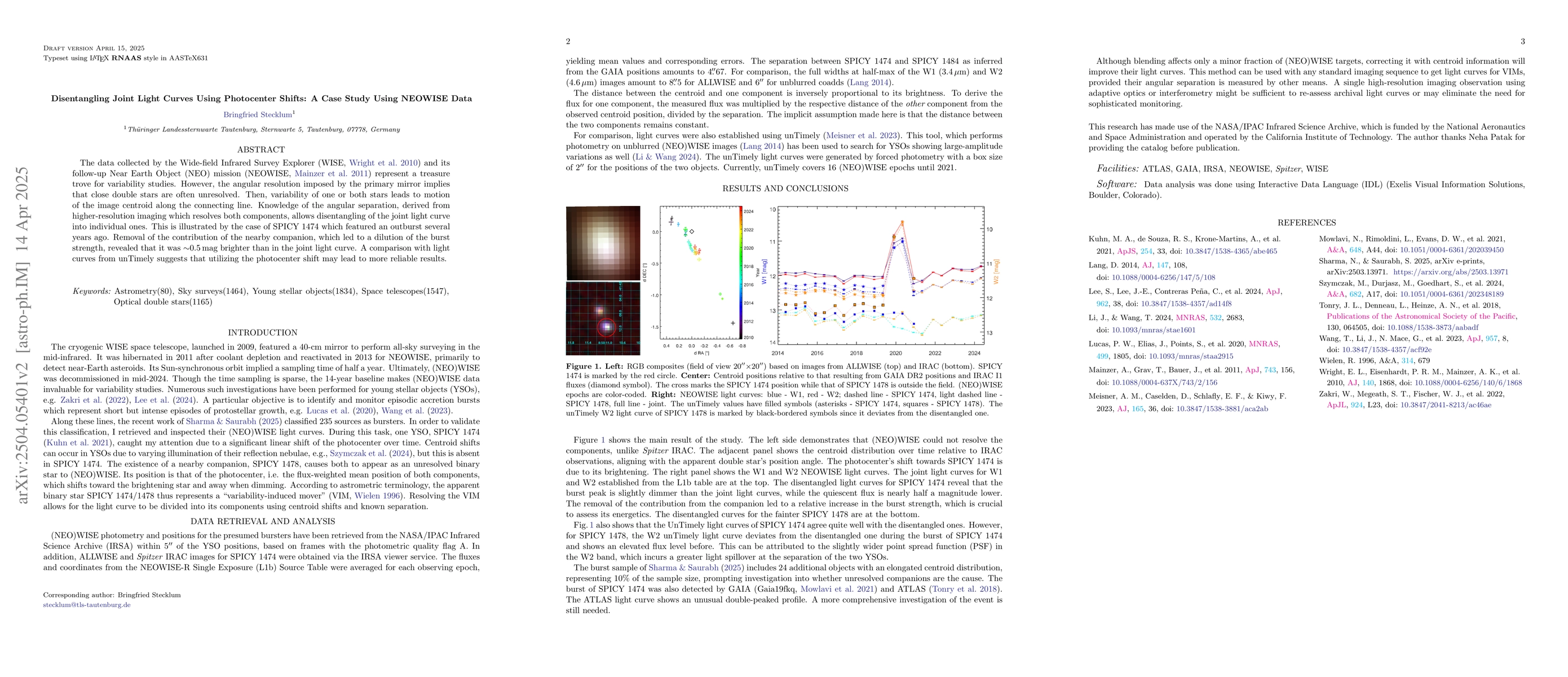 Thumbnail for Disentangling Joint Light Curves Using Photocenter Shifts: A Case Study
  Using NEOWISE Data