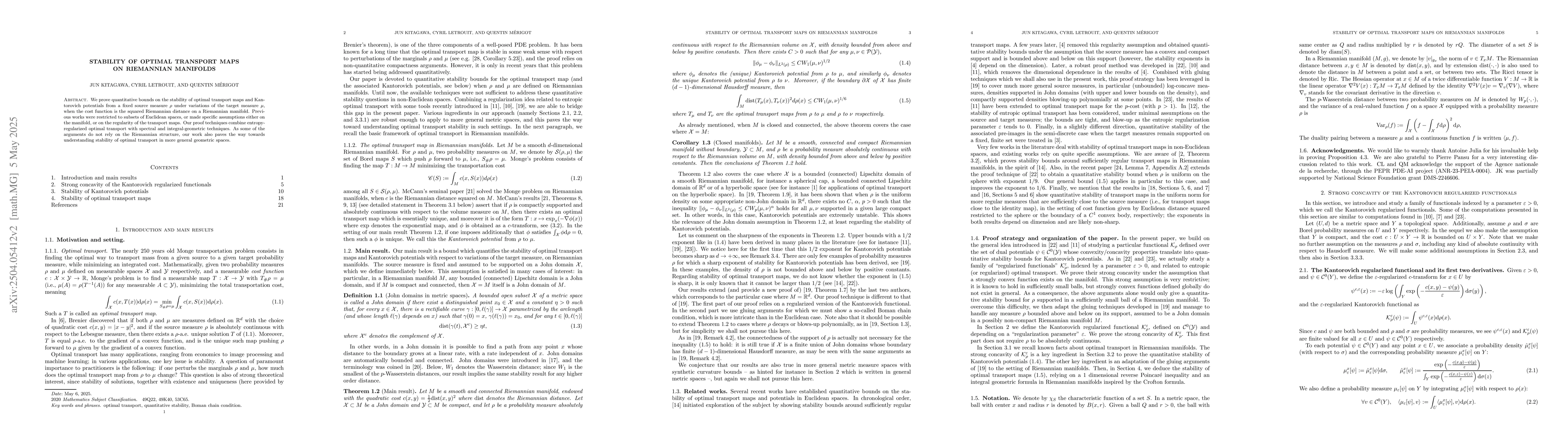 Thumbnail for Stability of optimal transport maps on Riemannian manifolds