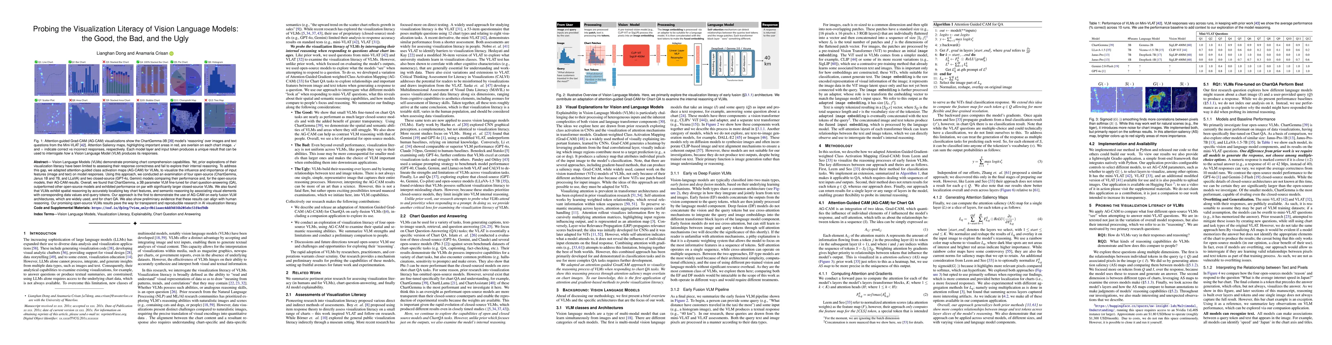 Thumbnail for Probing the Visualization Literacy of Vision Language Models: the Good,
  the Bad, and the Ugly