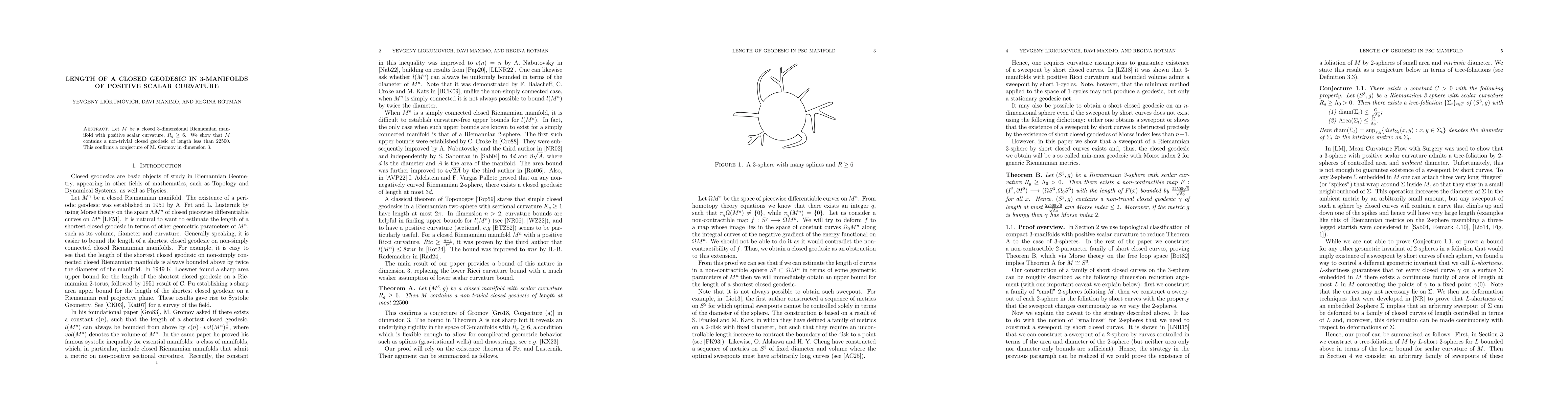 Thumbnail for Length of a closed geodesic in 3-manifolds of positive scalar curvature