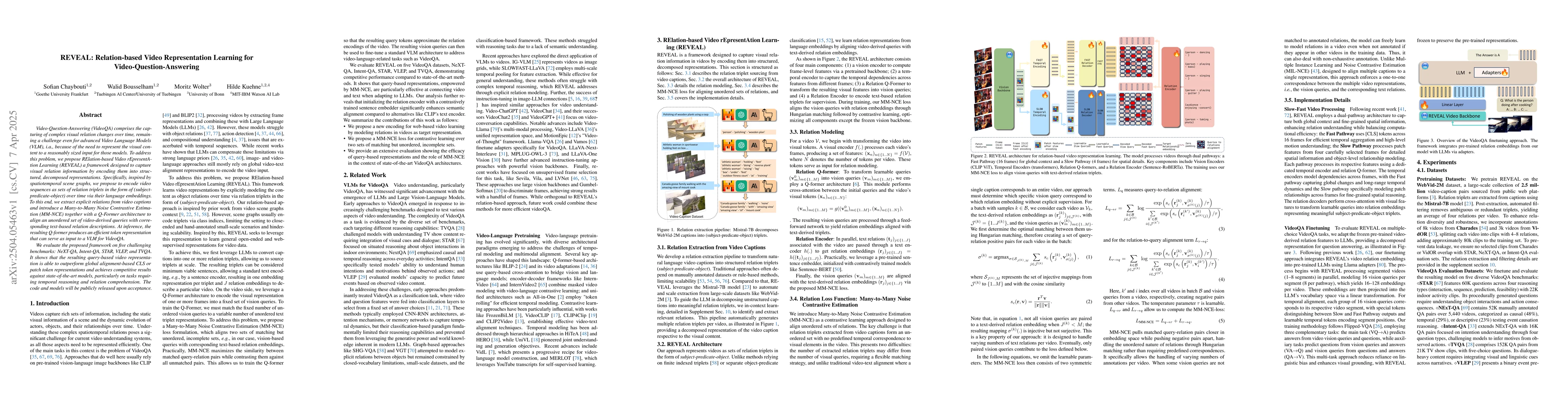 Thumbnail for REVEAL: Relation-based Video Representation Learning for
  Video-Question-Answering