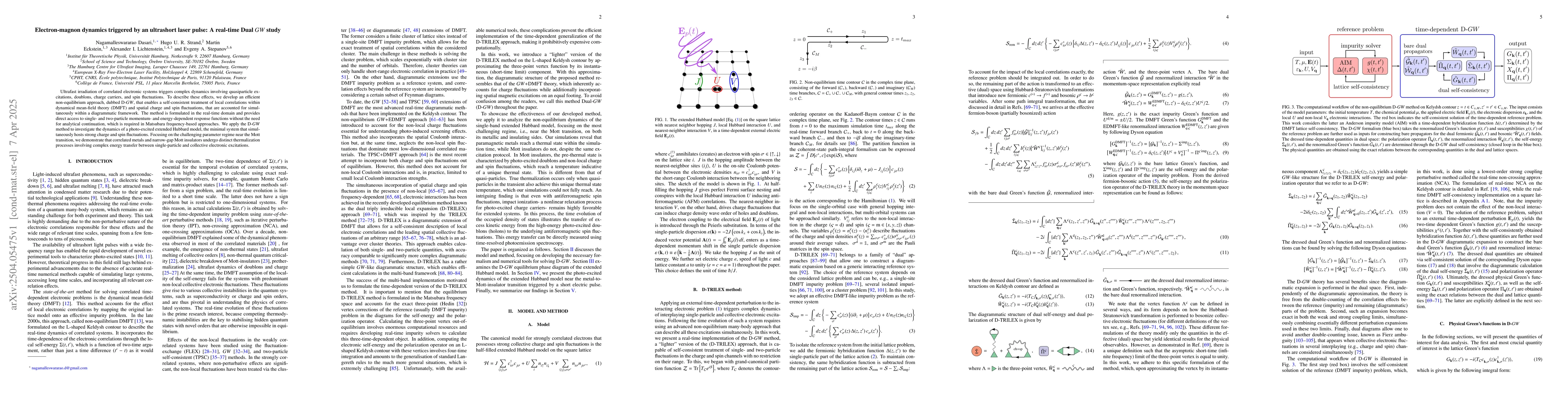 Thumbnail for Electron-magnon dynamics triggered by an ultrashort laser pulse: A
  real-time Dual $GW$ study