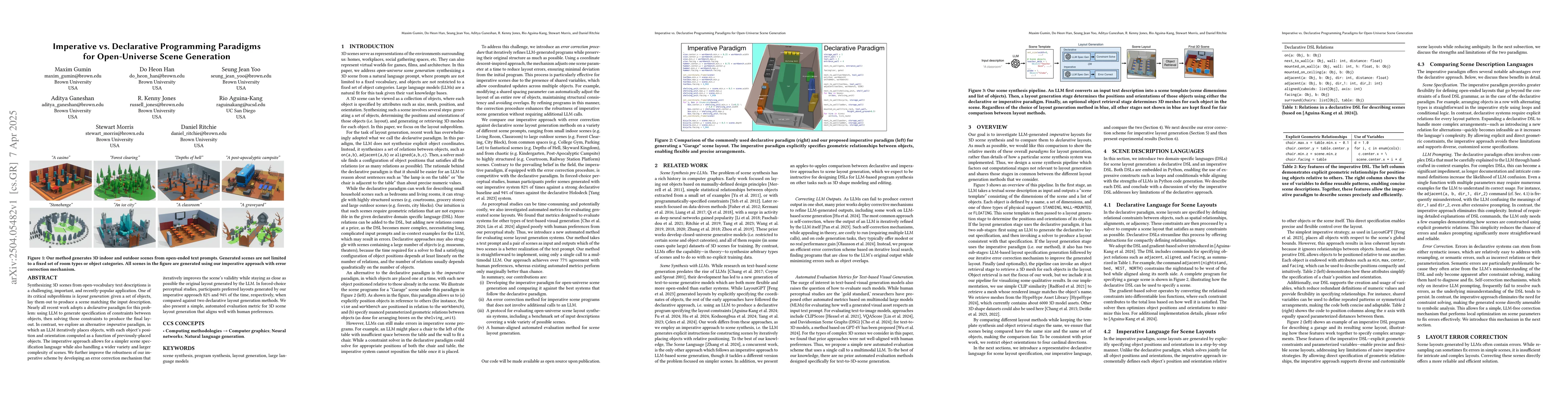 Thumbnail for Imperative vs. Declarative Programming Paradigms for Open-Universe Scene
  Generation
