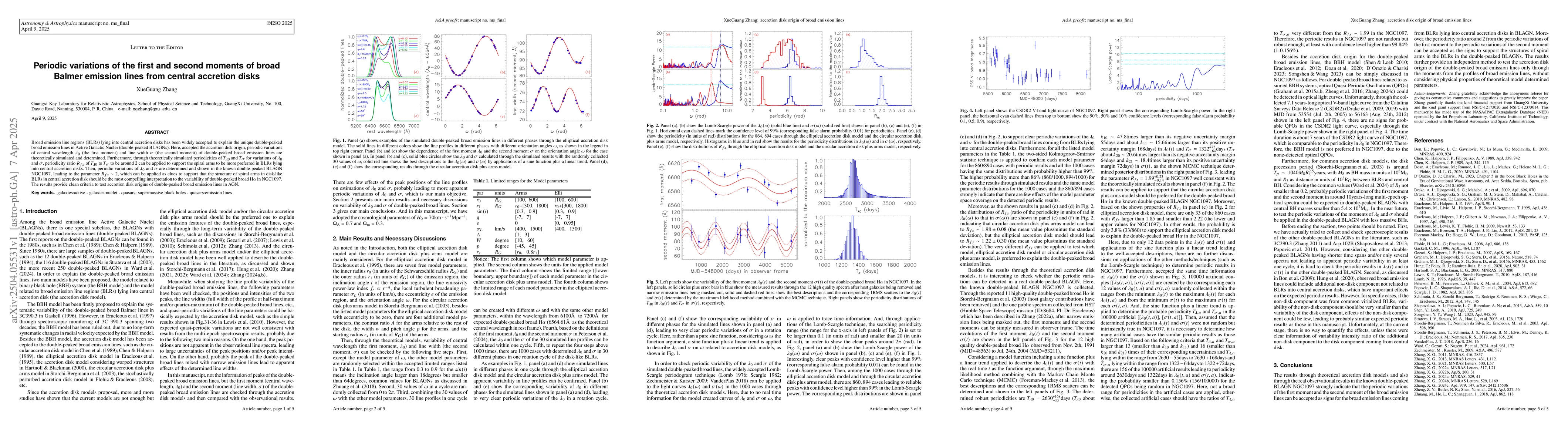 Thumbnail for Periodic variations of the first and second moments of broad Balmer
  emission lines from central accretion disks