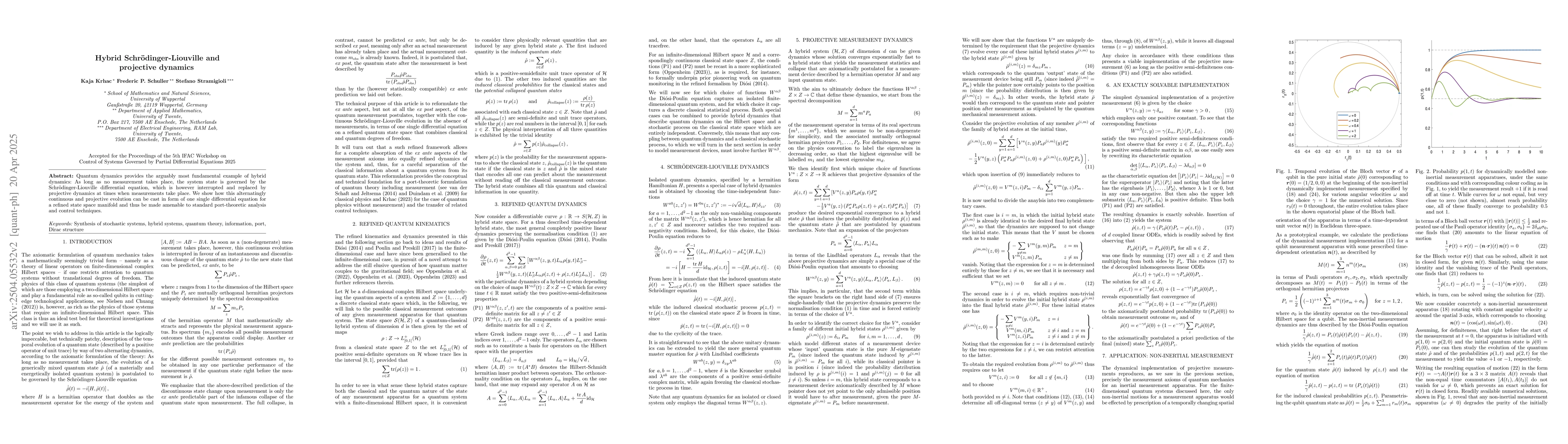 Thumbnail for Hybrid Schrödinger-Liouville and projective dynamics
