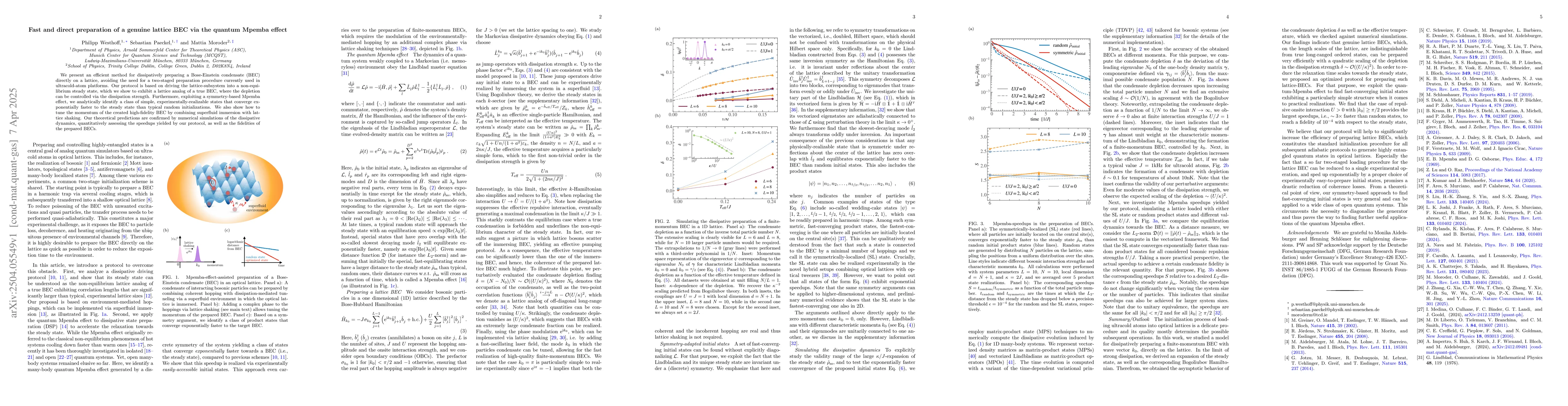 Thumbnail for Fast and direct preparation of a genuine lattice BEC via the quantum
  Mpemba effect