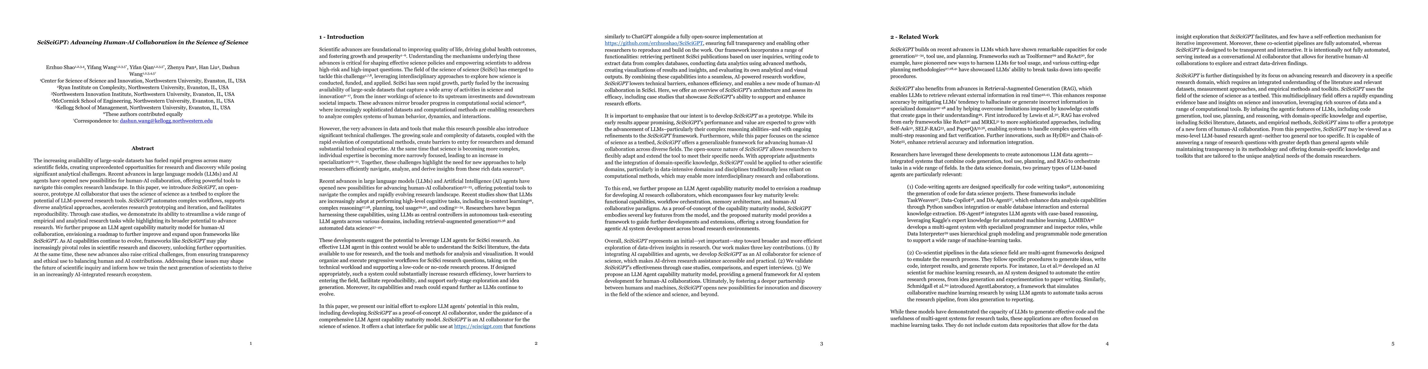 Thumbnail for SciSciGPT: Advancing Human-AI Collaboration in the Science of Science