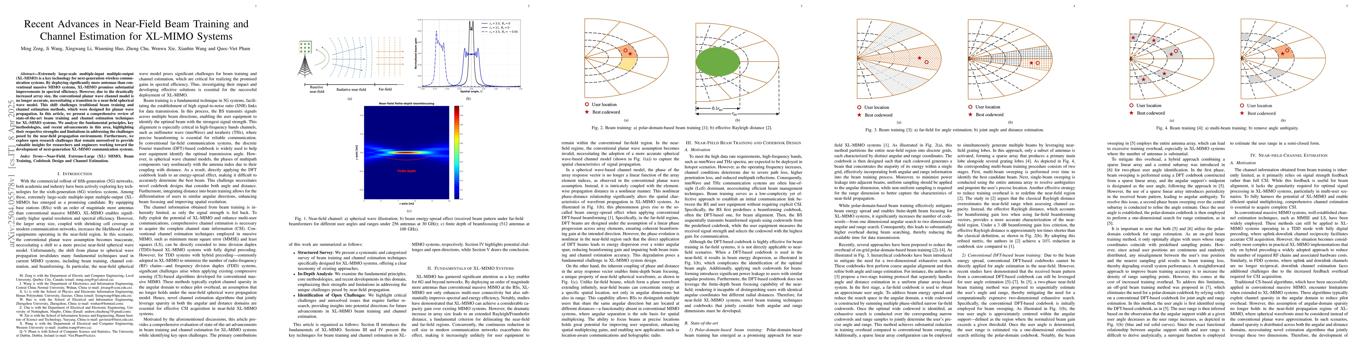 Thumbnail for Recent Advances in Near-Field Beam Training and Channel Estimation for
  XL-MIMO Systems