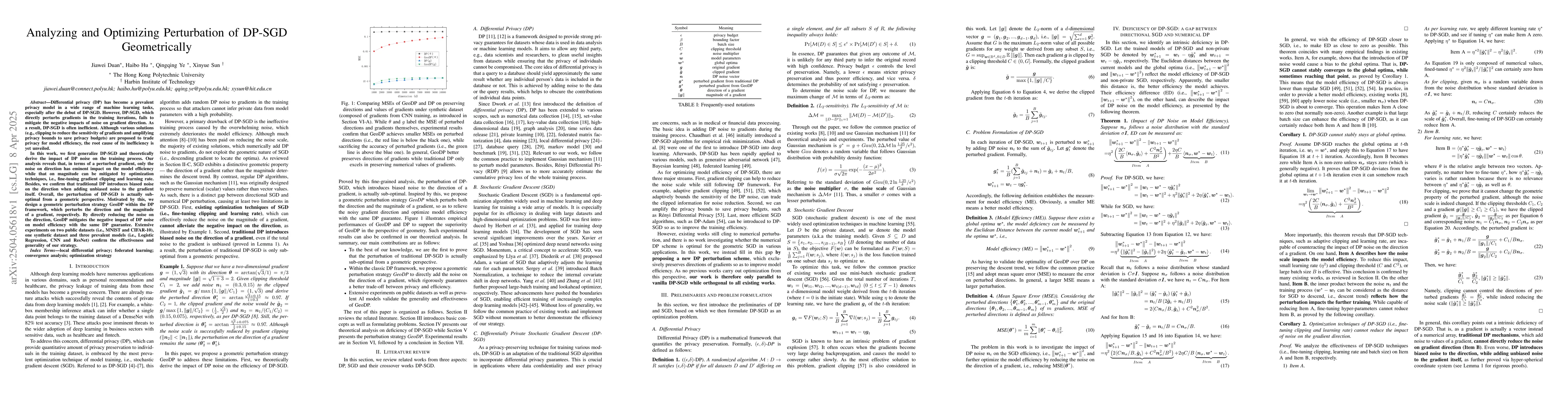 Thumbnail for Technical Report: Full Version of Analyzing and Optimizing Perturbation
  of DP-SGD Geometrically