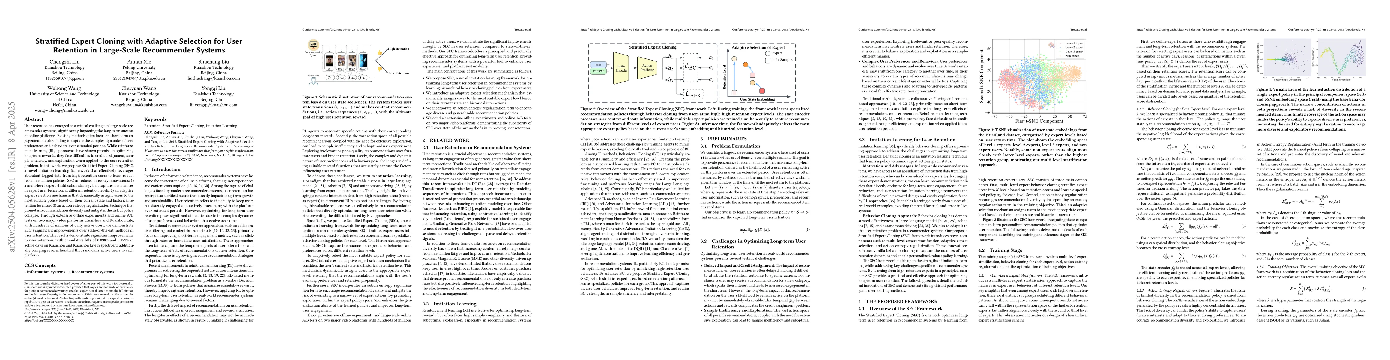 Thumbnail for Stratified Expert Cloning with Adaptive Selection for User Retention in
  Large-Scale Recommender Systems