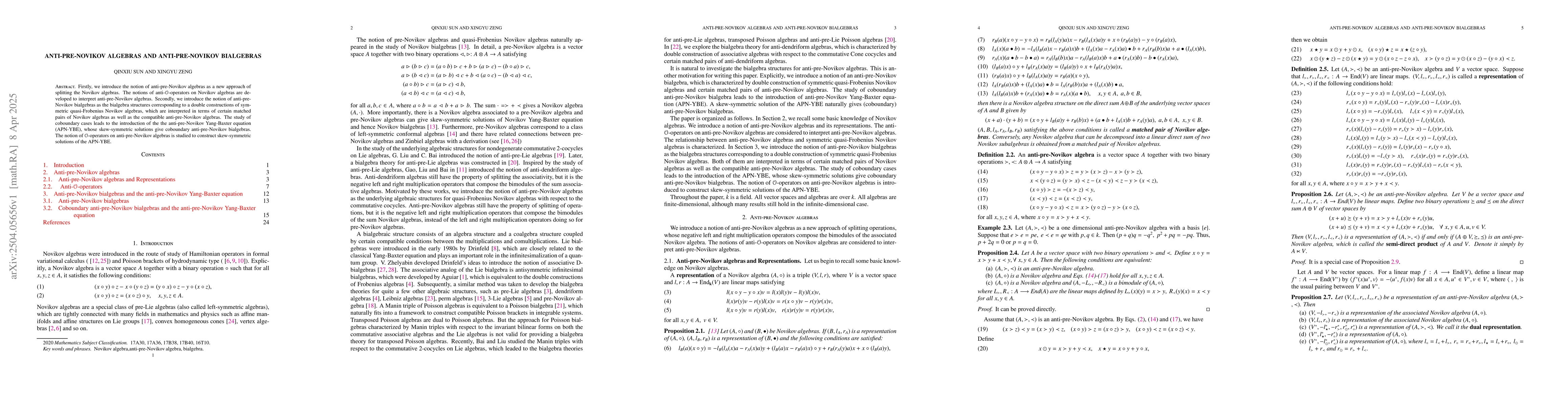 Thumbnail for Anti-pre-Novikov algebras and anti-pre-Novikov bialgebras